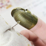 Accessori per strumenti da cucito, protezioni per dita per ditale da cucito regolabili in metallo per uso domestico, S, M