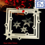 Coltello da taglio bordo pentagramma Die Scrapbook materiale fai da te, Pentagram Border Shape
