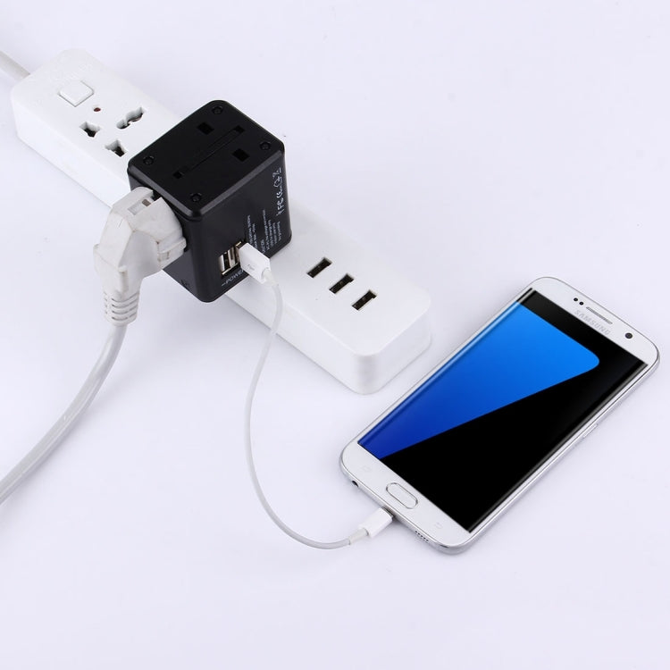 Adattatore universale da viaggio con doppia porta USB