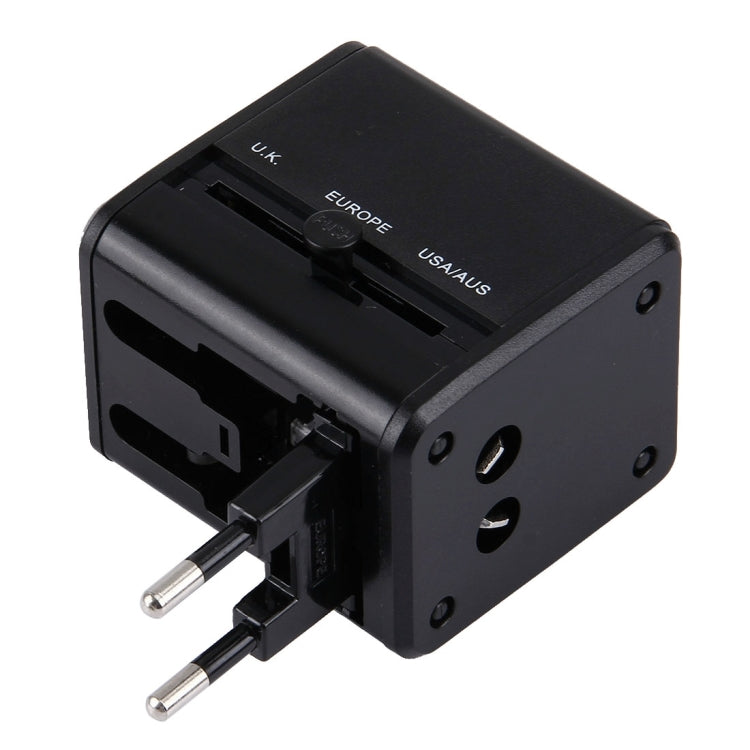 Universal Worldwide Travel Plug Adapter with Built-in Dual USB Charger for US, UK, Australia, EU