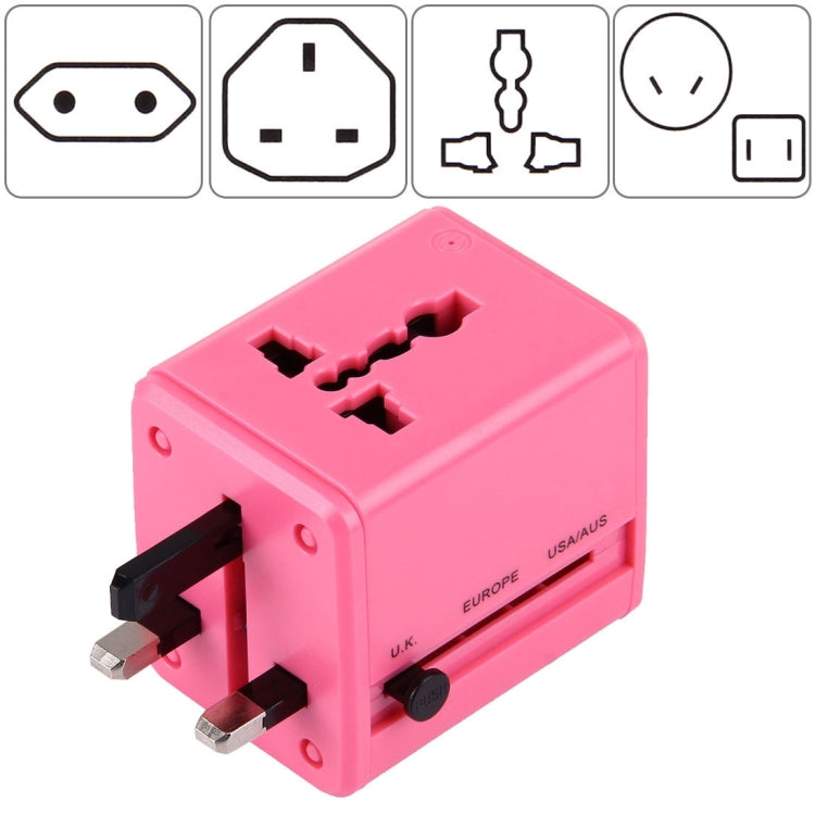 Universal Worldwide Travel Plug Adapter with Built-in Dual USB Charger for US, UK, Australia, EU