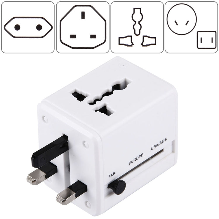 Adattatore per prese occultabili da viaggio universali in tutto il mondo con caricatore a doppia porta USB integrato per Stati Uniti, Regno Unito, Australia, UE