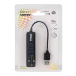 2 in 1 USB 2.0 480 Mbps 3 porte HUB COMBO + lettore di schede Micro SD / T-FLASH SD / SDHC / SDXC per Windows XP / Vista / 8.1 / 7/8, MAC, ecc., USB 2.0 (White), USB 2.0 (Black)