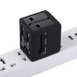 Adattatore caricabatterie doppia USB 5V 2.1A spina UK/EU/US/AU