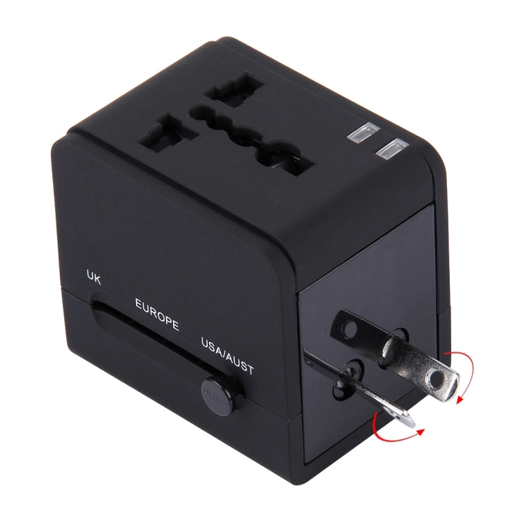 Adattatore per caricabatterie con doppia presa di alimentazione USB 5V 2.1A, spina UK / EU / US / AU, 5V 2.1A