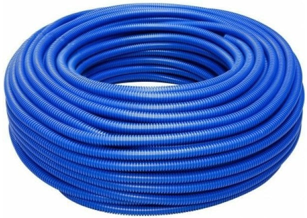 Tubo corrugato pieghevole senza tirafilo 25mm 50m blu TC2025BLU