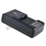 Caricabatteria universale per cellulare con uscita USB e display LCD, spina americana, 800mA/1300mA