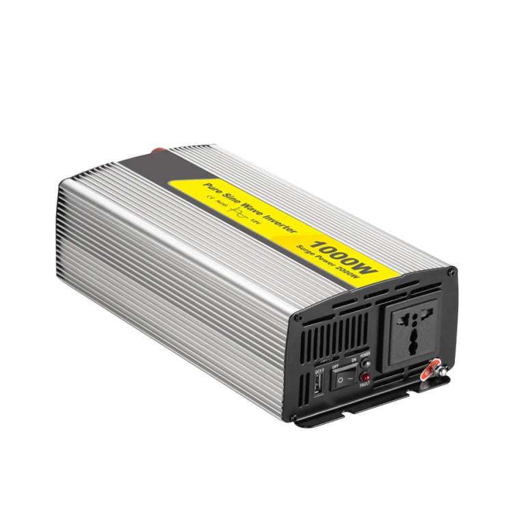 SUVPR DY-LG1000S 1000W da CC a CA 220V 50Hz Inverter di alimentazione per auto a onda sinusoidale pura con presa di corrente universale, 1000W DC 12V, 1000W DC 24V