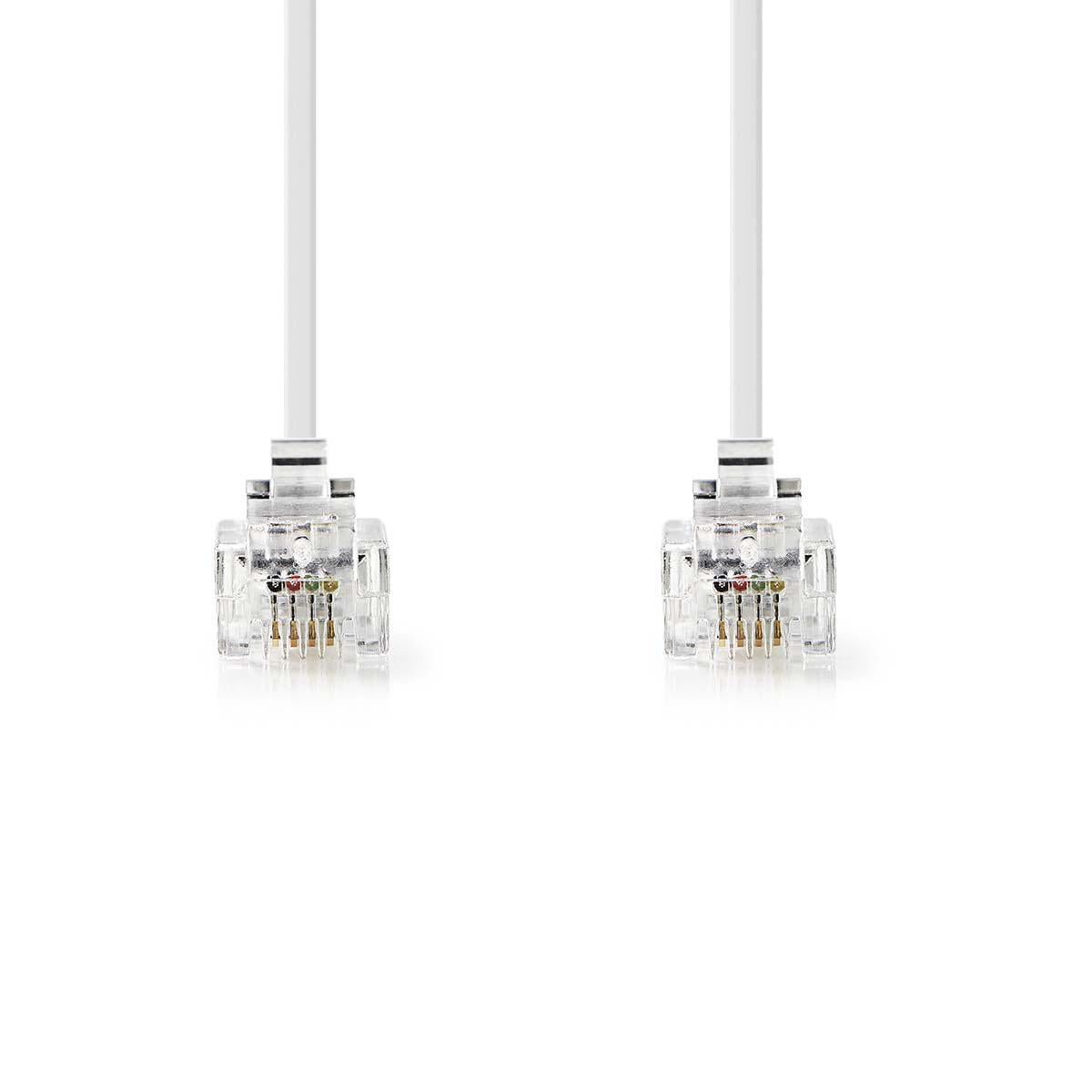 Cavo per telecomunicazioni Maschio RJ11 - Maschio RJ11 10m Bianco 5412810296910 541281029691  TCGP90200WT100 ND3160
