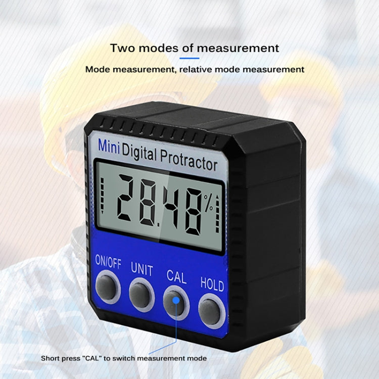Inclinometro con display digitale con righello dell'angolo di adsorbimento magnetico a vibrazione multi-angolo, Adsorption Angle Ruler