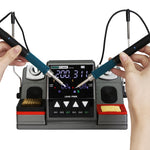 SUGON T1602 Stazione di saldatura elettrica a doppia stazione 220V con doppia impugnatura, spina europea, T1602, EU Plug