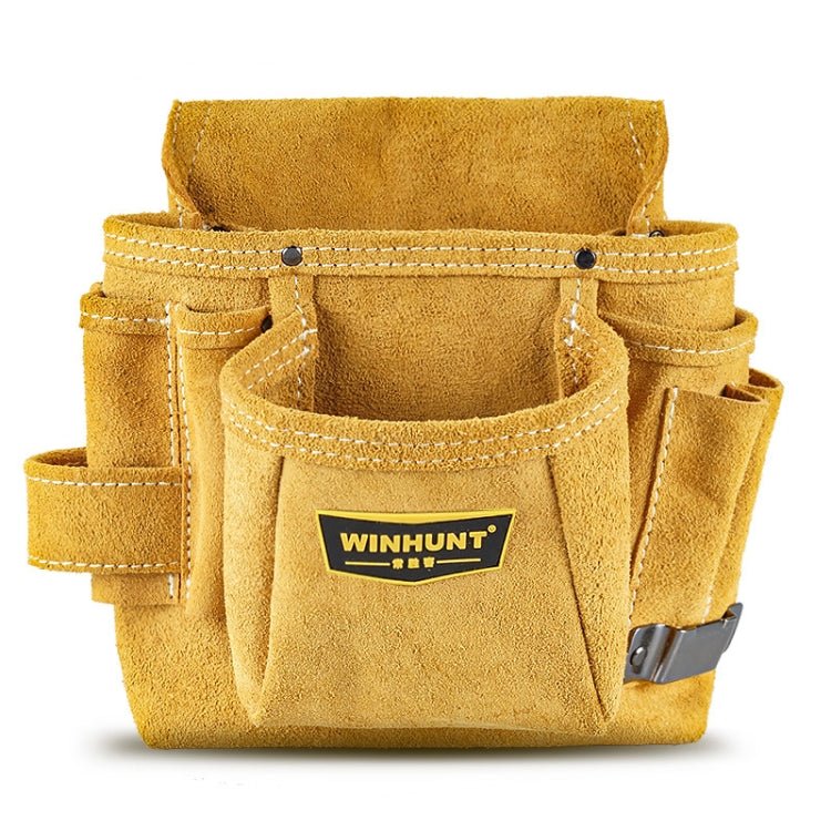 WINHUNT Tasca per la riparazione della borsa degli attrezzi elettrici in pelle bovina addensata multifunzione, WH037