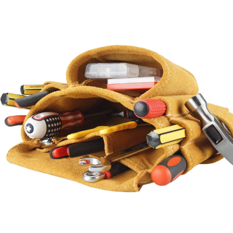 WINHUNT Tasca per la riparazione della borsa degli attrezzi elettrici in pelle bovina addensata multifunzione, WH037