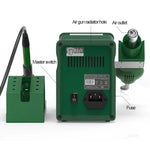 BEST BST-878D Pistola ad aria calda a temperatura regolabile con saldatore elettrico e stazione di rilavorazione, spina UK, BST-878D UK Plug