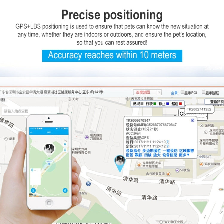 Dispositivo GPS Z8-A per localizzazione animali domestici