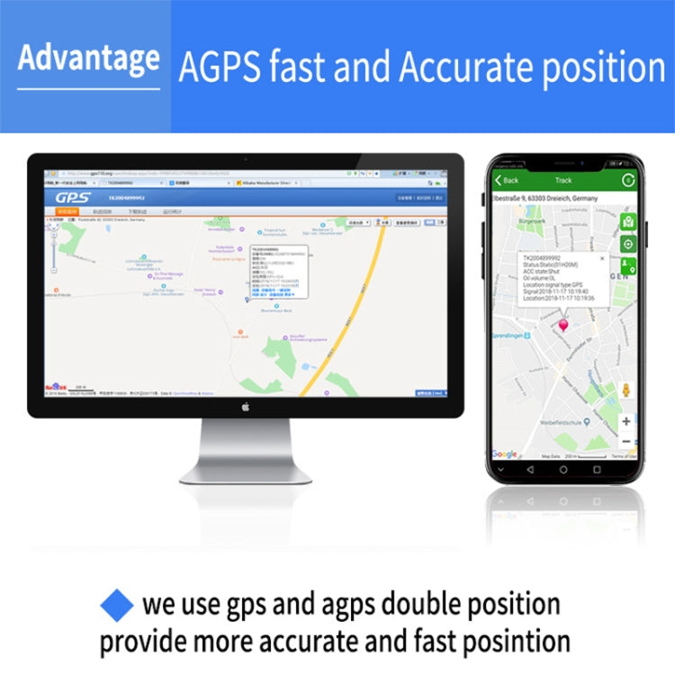 Localizzatore GPS GSM 2G TK203 per animali e merci