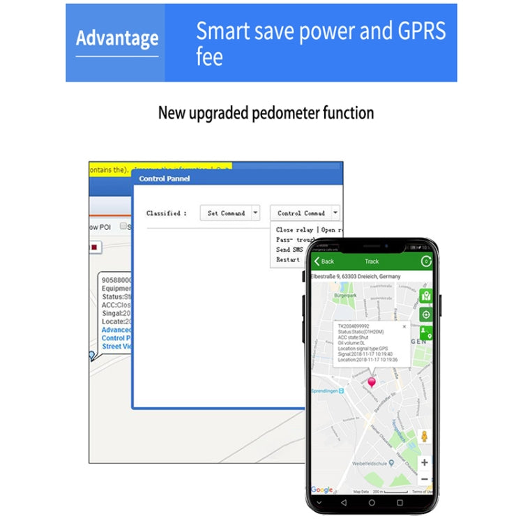 Localizzatore GPS GSM 2G TK203 per animali e merci