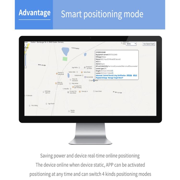 TK202A Localizzatore GPS 4G per auto e camion, con supporto GSM GPRS e AGPS, capacità della batteria: 6500 mAh, 4G 6500mAh