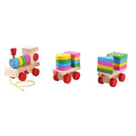 Giocattolo da costruzione in legno a forma di treno Giocattolo da addestramento per l'apprendimento precoce del bambino, Train Shape