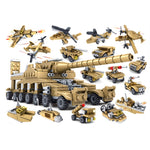 KAZI Super Tanks Set 16 in 1 Blocchi Costruzione