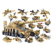 KAZI Super Tanks Building Blocks 16 in 1 Set Bricks Model Brinquedos Toys, fascia d'età: 6 anni sopra, 84031