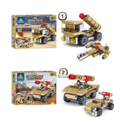 KAZI Super Tanks Building Blocks 16 in 1 Set Bricks Model Brinquedos Toys, fascia d'età: 6 anni sopra, 84031