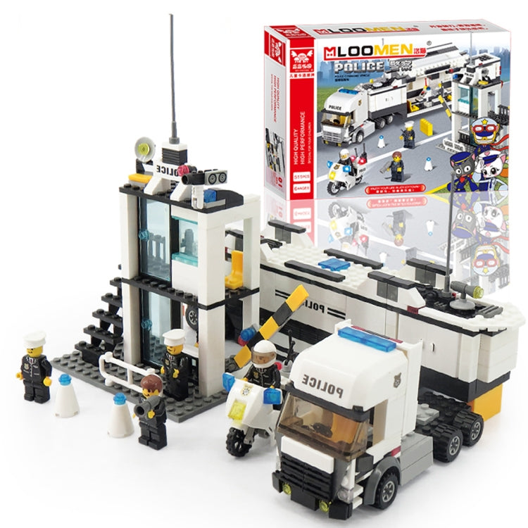 6727 511 PCS Blocchi di mattoni Città Stazione di polizia Veicolo di comando Mattoni da costruzione Blocchi di plastica Giocattoli, fascia d'età: 6 anni sopra, 6727