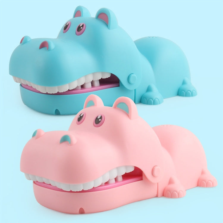 Cartoon Creative Hippo Shape Bite Hand Novità Giocattoli ingannevoli con luce e musica, consegna a colori casuale, Hippo