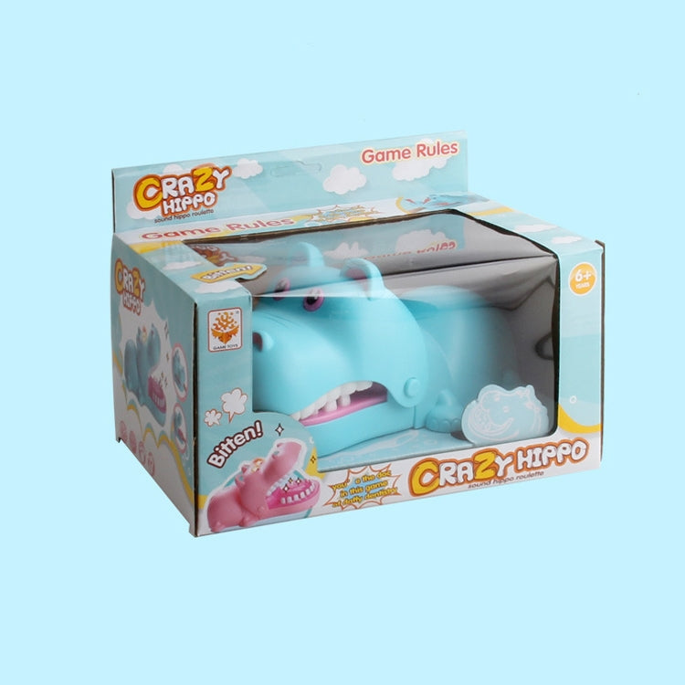 Cartoon Creative Hippo Shape Bite Hand Novità Giocattoli ingannevoli con luce e musica, consegna a colori casuale, Hippo
