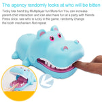 Cartoon Creative Hippo Shape Bite Hand Novità Giocattoli ingannevoli con luce e musica, consegna a colori casuale, Hippo