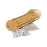 Mini gioco da bowling in legno da tavolo 29,5x10 cm