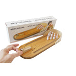 Mini gioco da bowling in legno da tavolo 29,5x10 cm