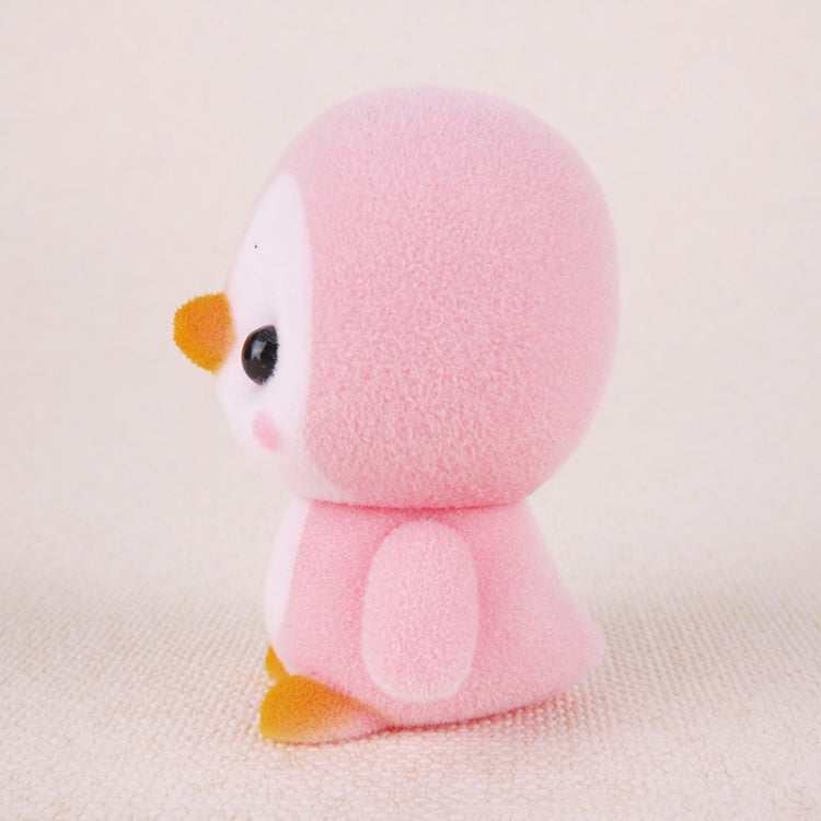 Piccolo simpatico PVC floccato animale pinguino bambole regalo di compleanno giocattolo per bambini, dimensioni: 4 * 4 * 5,5 cm, Pink Penguin, Blue Penguin