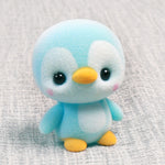 Piccolo simpatico PVC floccato animale pinguino bambole regalo di compleanno giocattolo per bambini, dimensioni: 4 * 4 * 5,5 cm, Pink Penguin, Blue Penguin