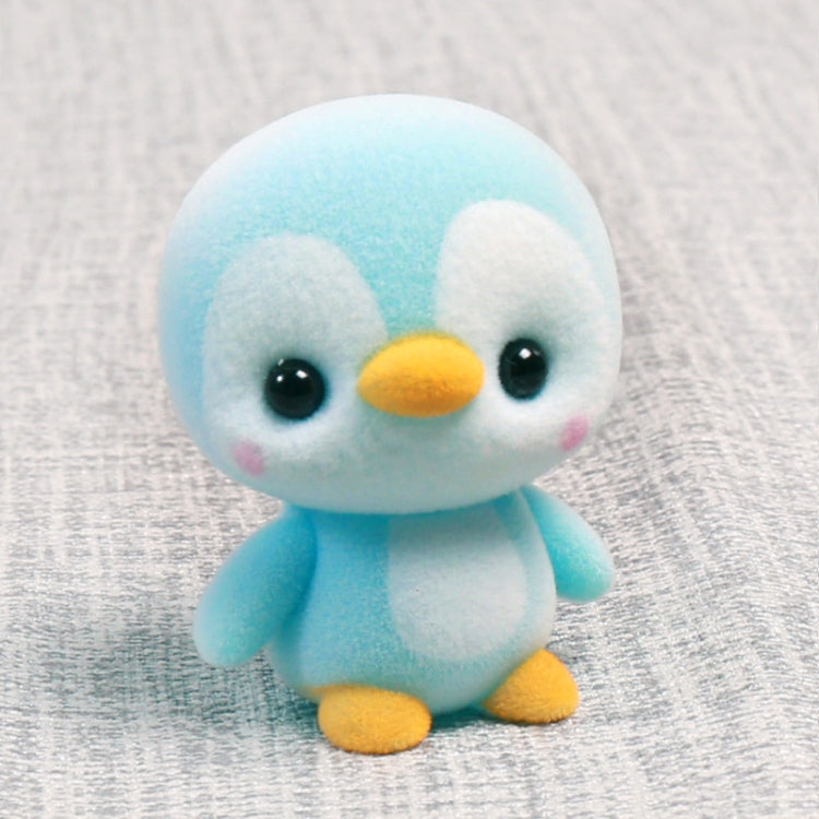 Piccolo simpatico PVC floccato animale pinguino bambole regalo di compleanno giocattolo per bambini, dimensioni: 4 * 4 * 5,5 cm, Pink Penguin, Blue Penguin