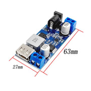 Convertitore di potenza step-down DC 24V/12V a 5V 5A Modulo di riduzione della tensione di carica USB