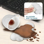 Tappetino per mouse in memory foam con poggiapolsi Cloud, supporto da polso per desktop da ufficio
