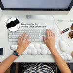 Supporto per tastiera da ufficio in memory foam con poggiapolsi Cloud