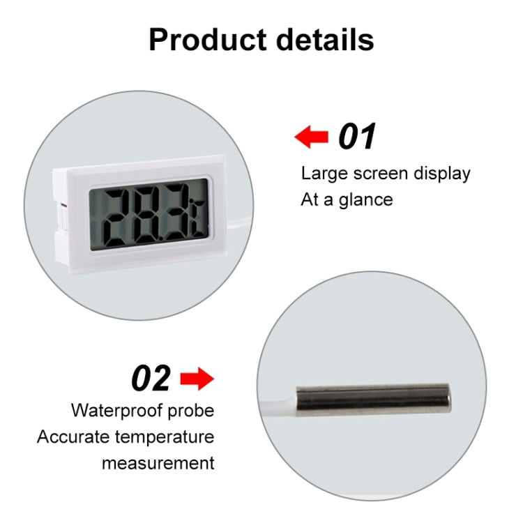 Mini termometro digitale per interni LCD (display in gradi Celsius), (Celsius Display) (Black), (Celsius Display) (White)