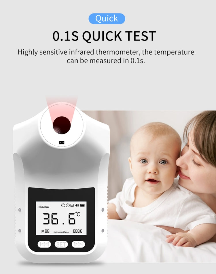 Termometro a infrarossi con sensore di distanza sensibile alla luce sul corpo frontale senza contatto K3 Pro, schermo LCD da 2,8 pollici, K3 Pro