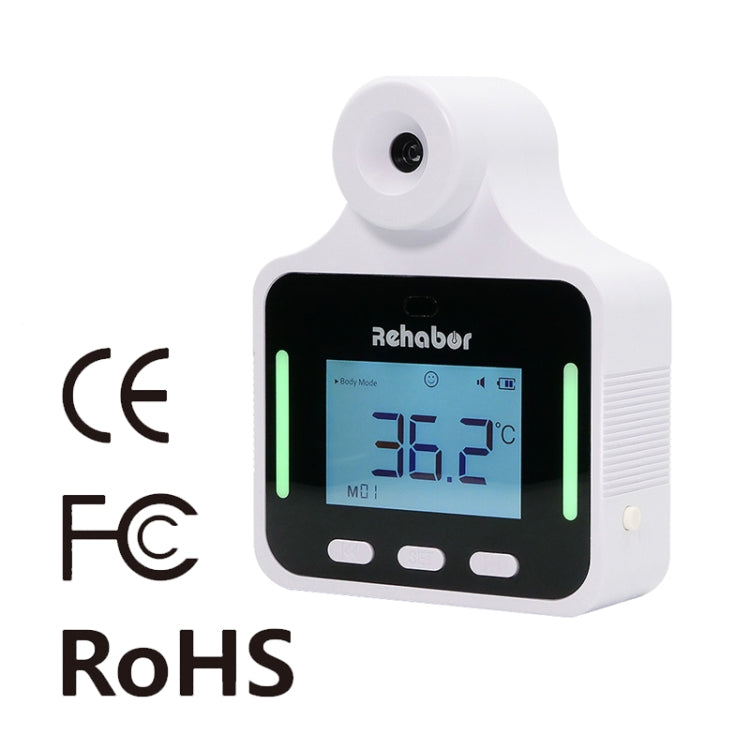 KF150 Termometro a infrarossi con sensore di distanza sensibile alla luce del corpo della fronte senza contatto, vivavoce a lunga distanza, schermo LCD da 2,8 pollici, KF150