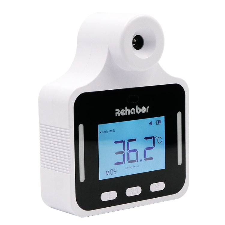 KF150 Termometro a infrarossi con sensore di distanza sensibile alla luce del corpo della fronte senza contatto, vivavoce a lunga distanza, schermo LCD da 2,8 pollici, KF150