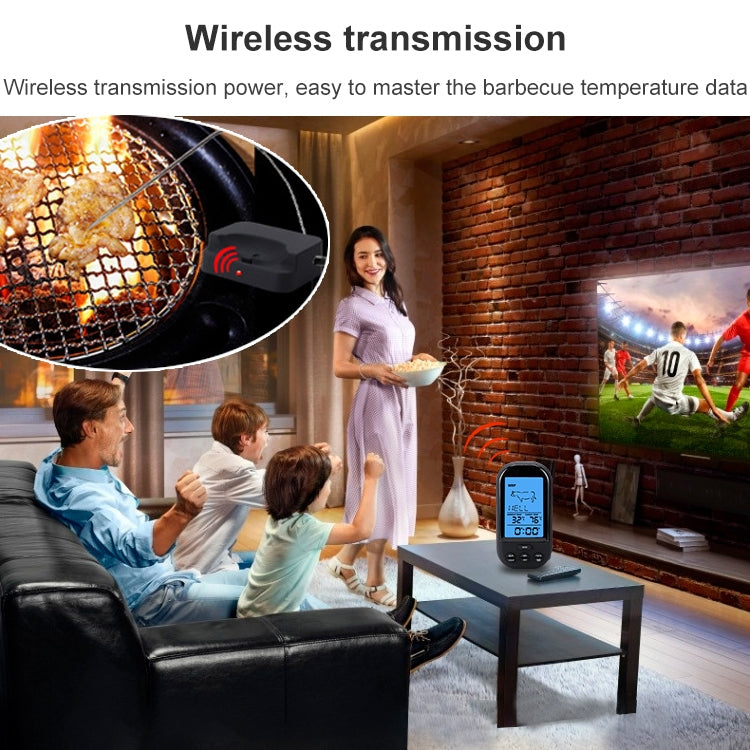 TS-HY62 Termometro wireless per barbecue da cucina digitale da cucina (nero), Single Probe