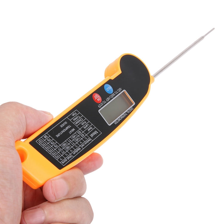 TS-BY52-Y Termometro con sonda pieghevole impermeabile per cucina, cottura degli alimenti, barbecue (giallo), TS-BY52-Y