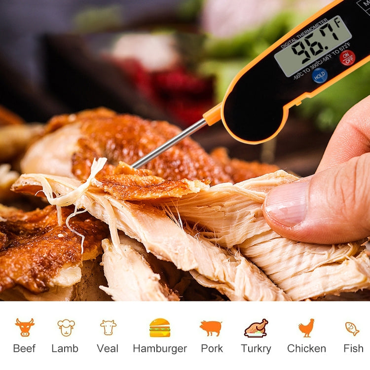 Termometro digitale con sonda pieghevole impermeabile per cucina