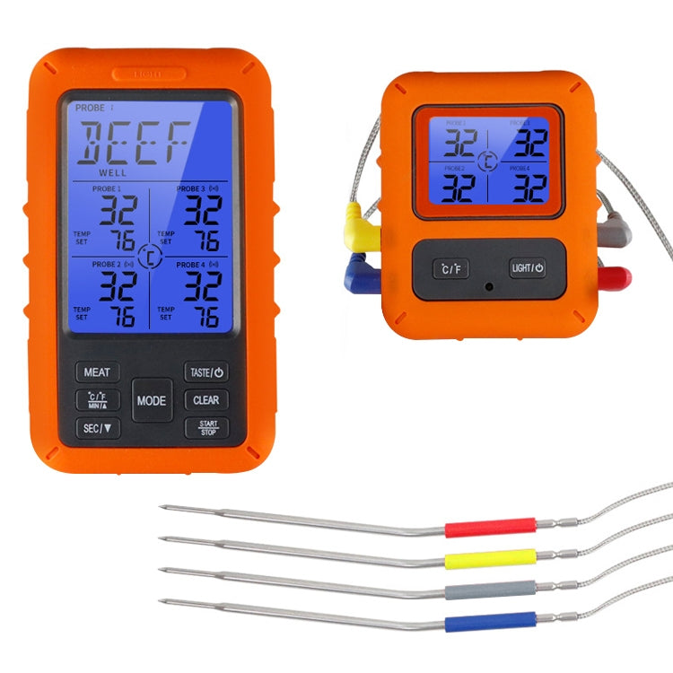 Termometro a quattro sonde wireless per alimenti da cucina TS-TP40-B, la sonda non è impermeabile, Non-waterproof