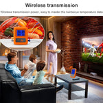 Termometro a quattro sonde wireless per alimenti da cucina TS-TP40-A, la sonda è impermeabile, Waterproof