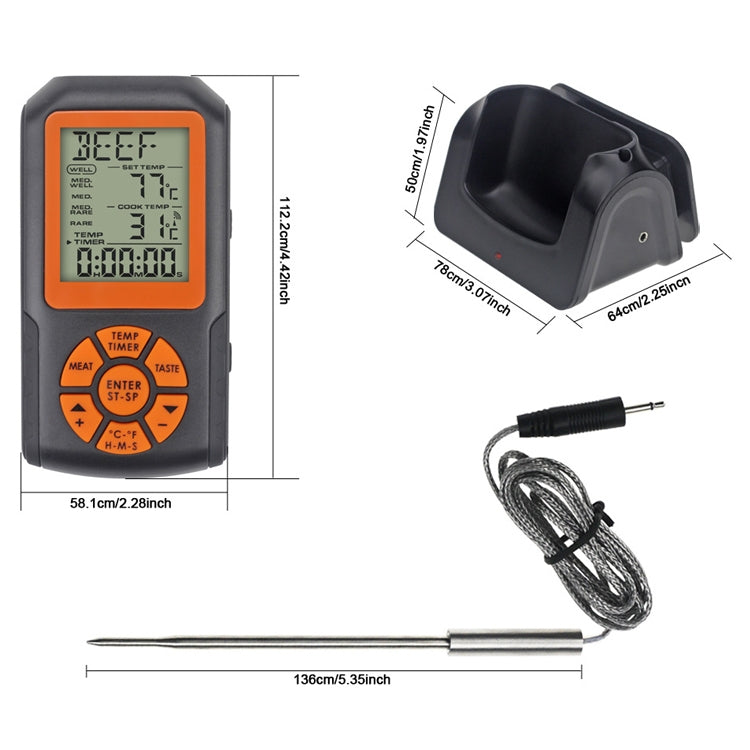 TS-K35 Digital Kitchen Food Cooking Termometro impermeabile wireless per barbecue, TS-K35
