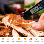 TS-BY54 Termometro a sonda impermeabile pieghevole per barbecue da cucina (nero), TS-BY54