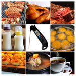 TS-BY54 Termometro a sonda impermeabile pieghevole per barbecue da cucina (nero), TS-BY54